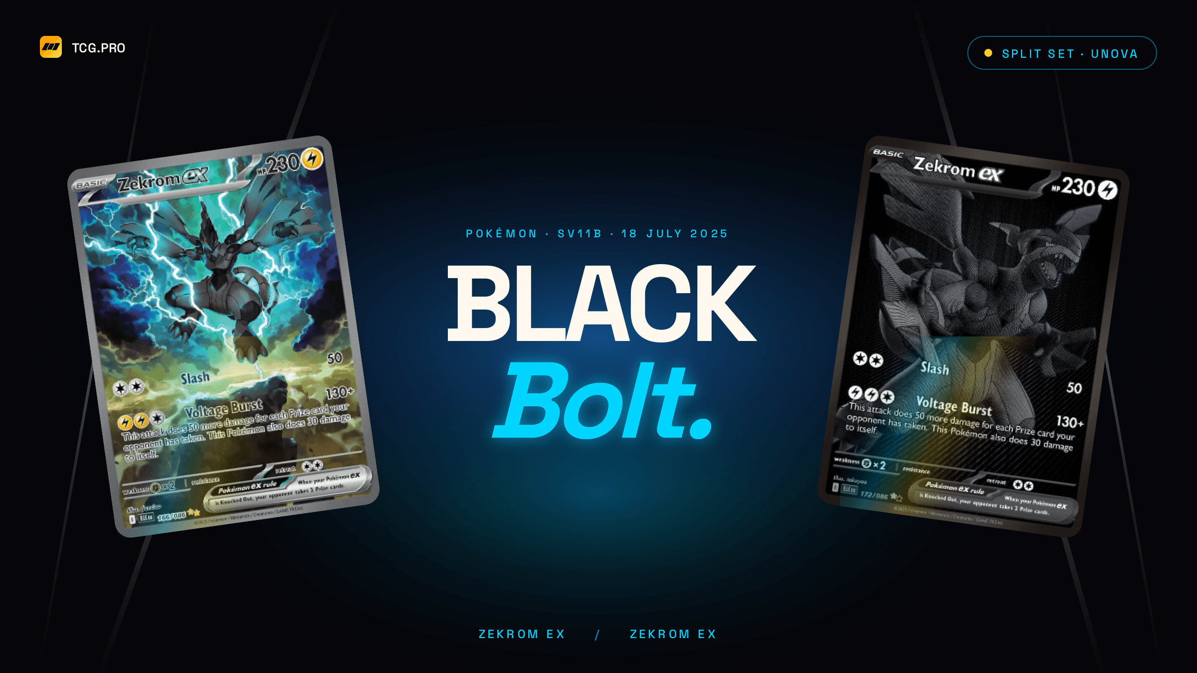 Pokémon Black Bolt UAE: Zekrom ex BWR & AED Prices