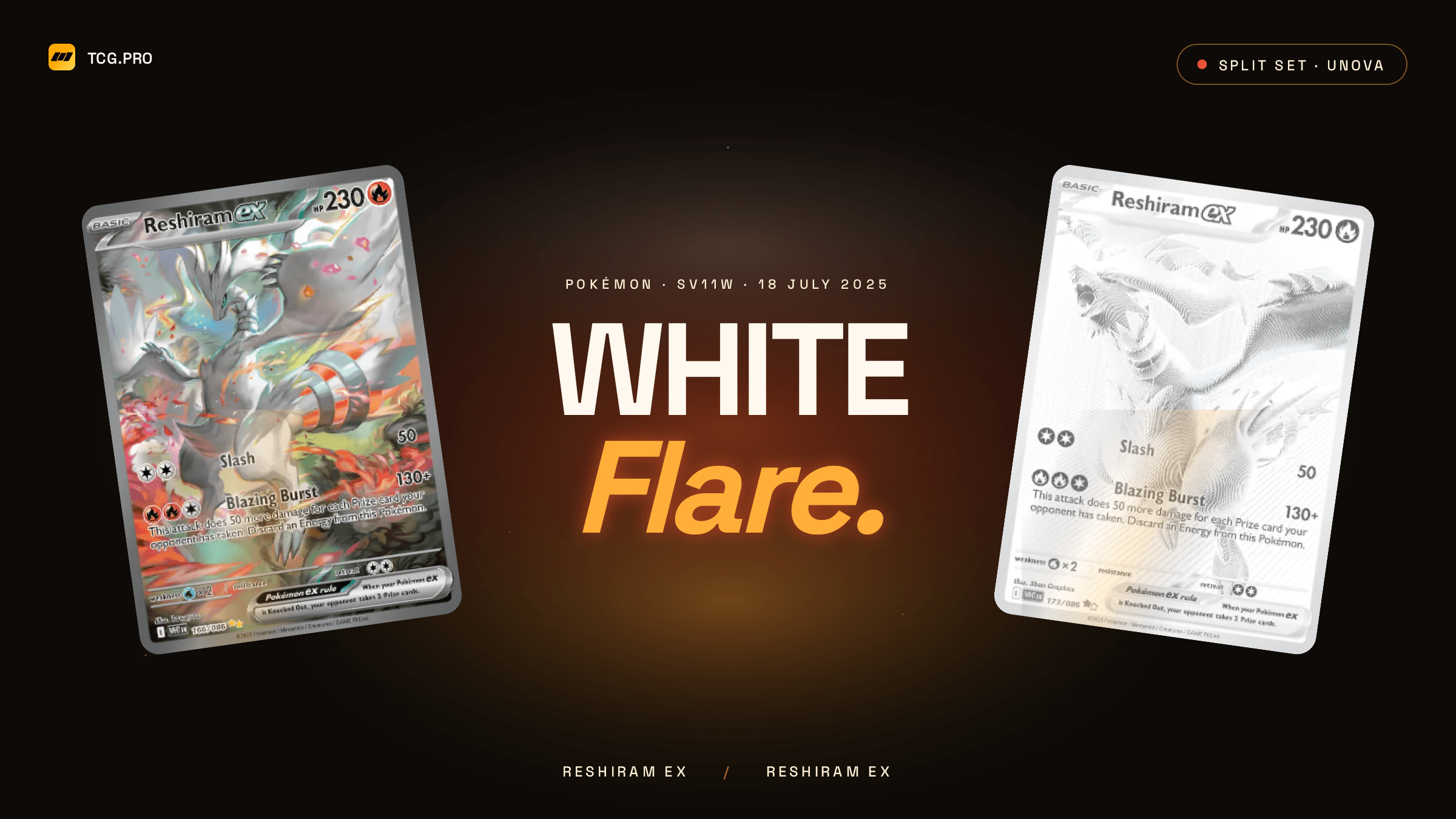 Pokémon White Flare UAE: Reshiram ex BWR & AED Prices