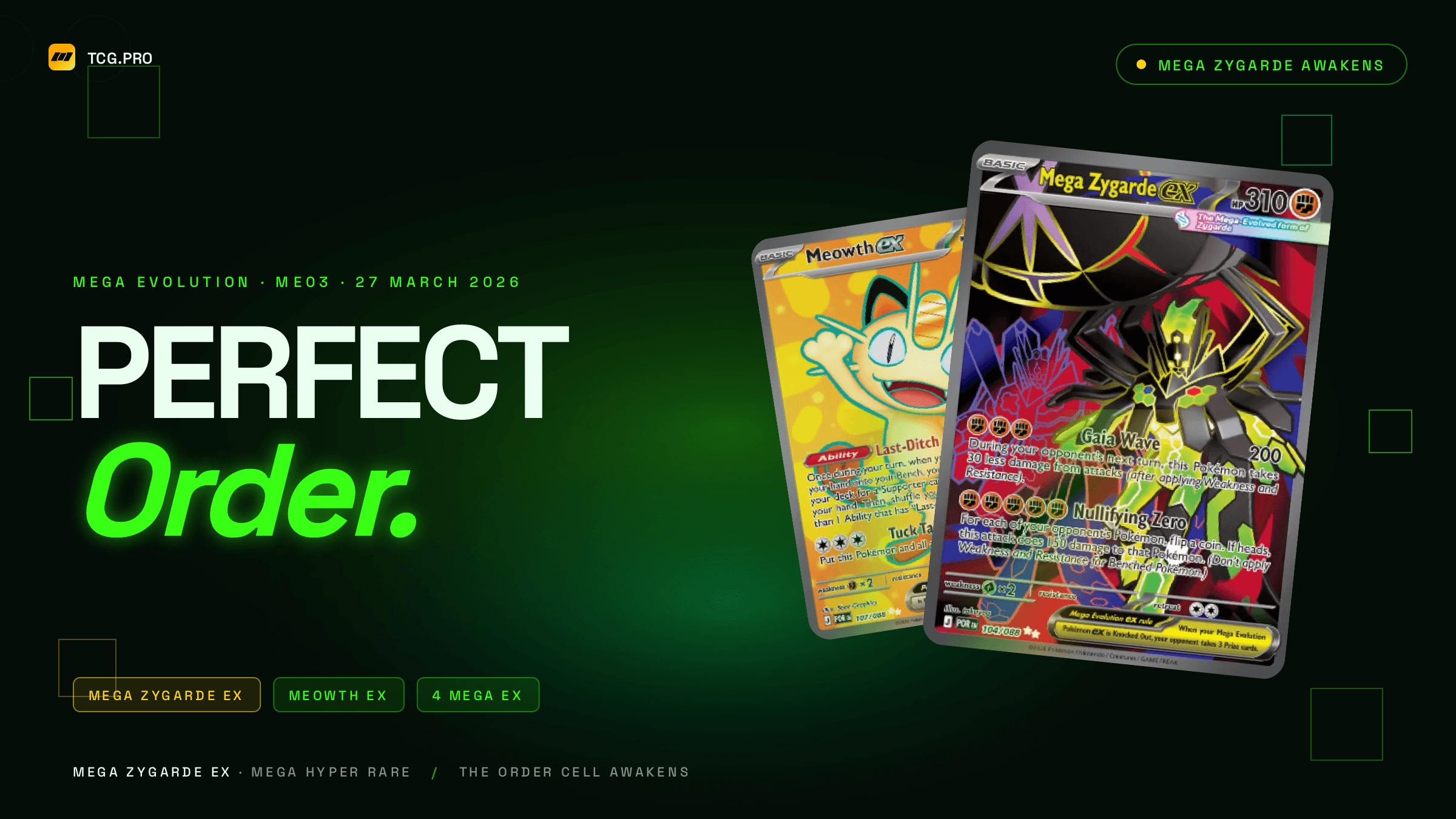 Pokémon Perfect Order UAE: Mega Zygarde ex & AED Prices